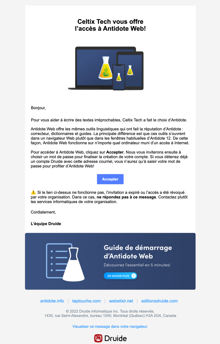Exemple d’invitation