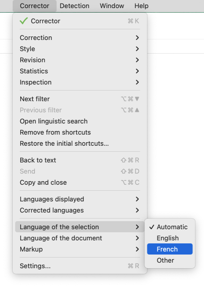 Set language