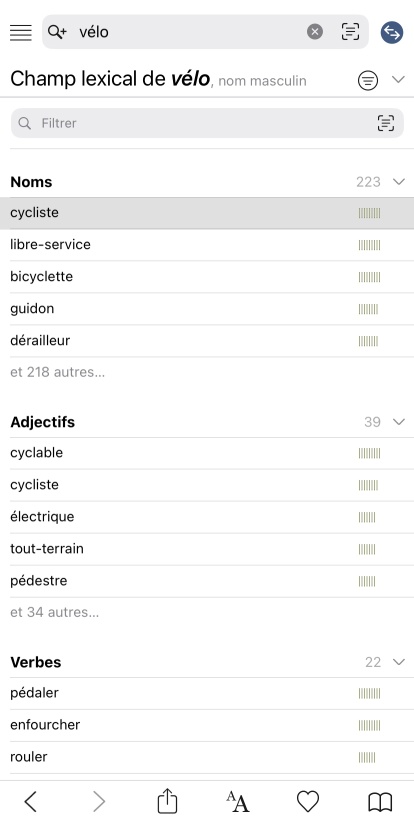 Dictionnaire de champs lexicaux