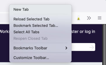 Customize toolbar