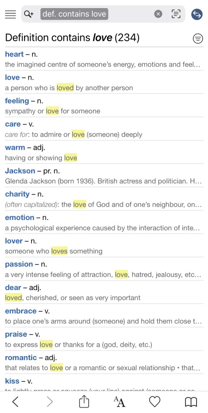 Results on an iPhone