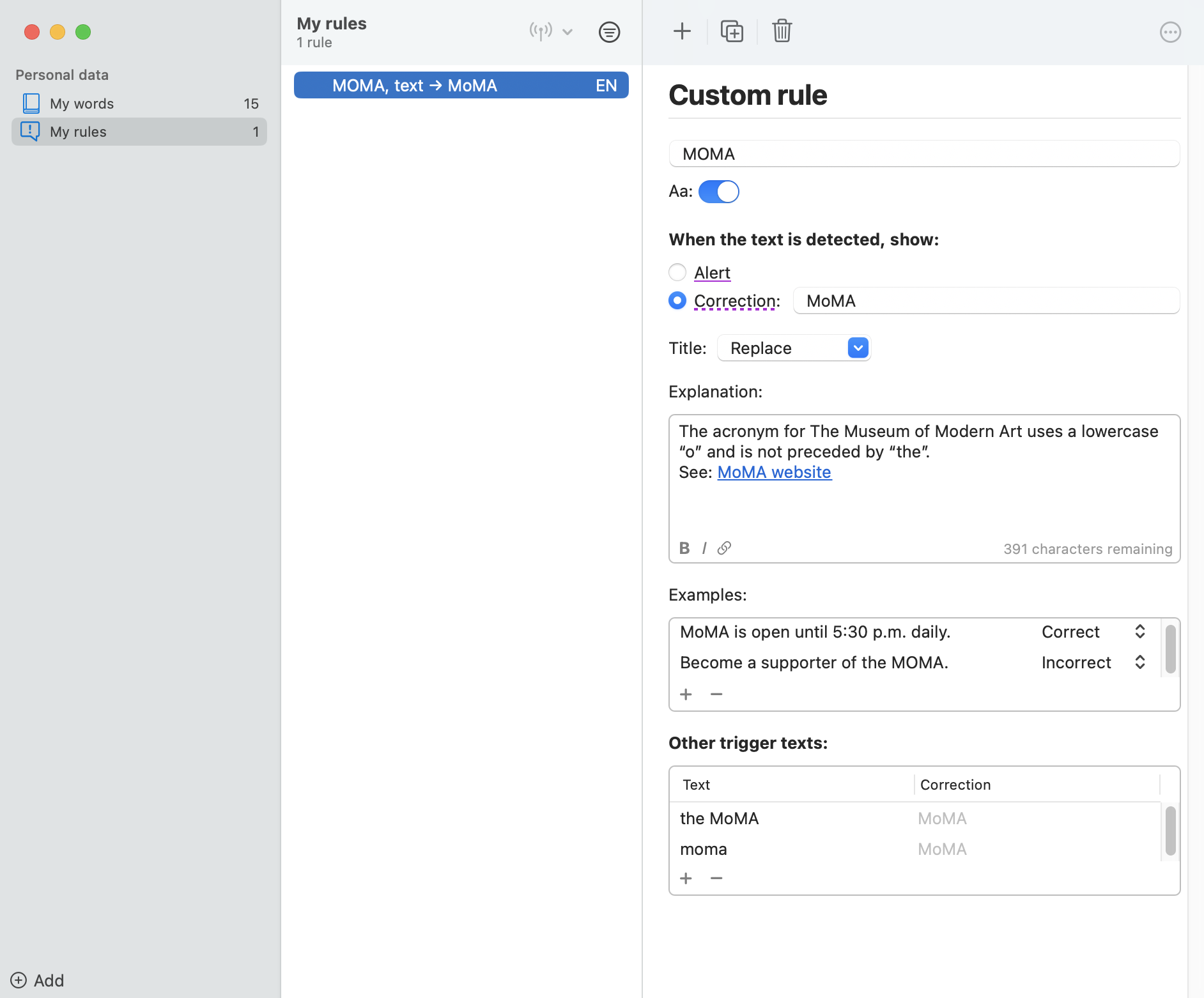 Custom Rules | User Guide