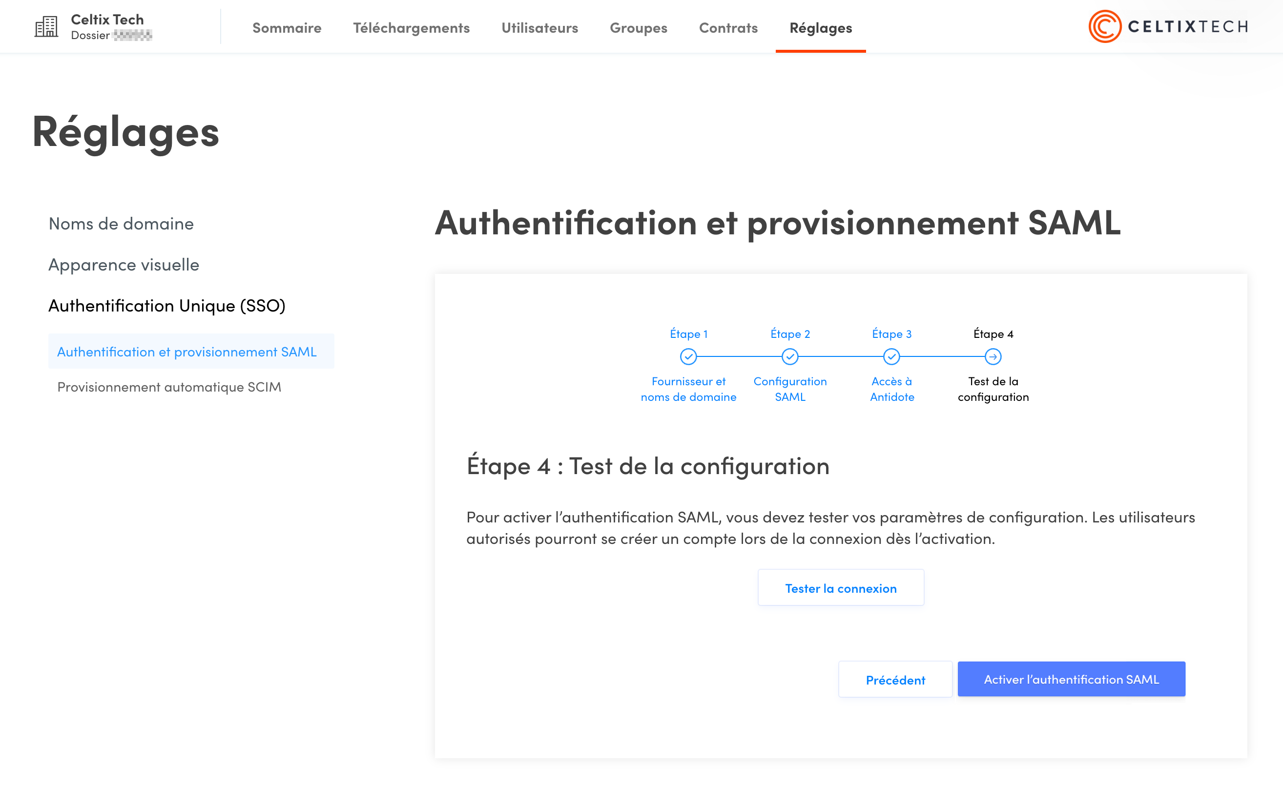 Procédure SAML avec Entra ID | Déploiement d’Antidote