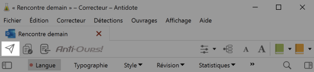 Bouton pour envoyer un courriel