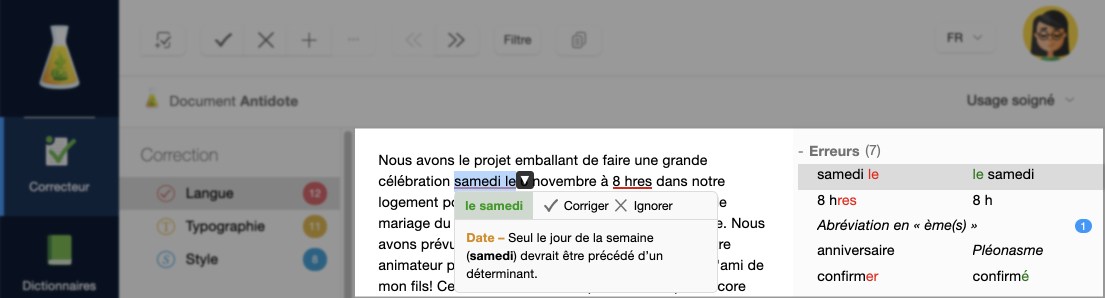 Traitement d’une détection