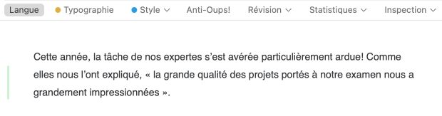 Signalement des dialogues dans la marge