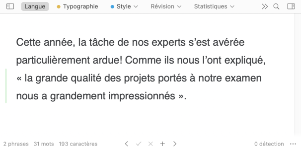 Signalement des dialogues dans la marge