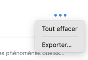 Exporter les favoris