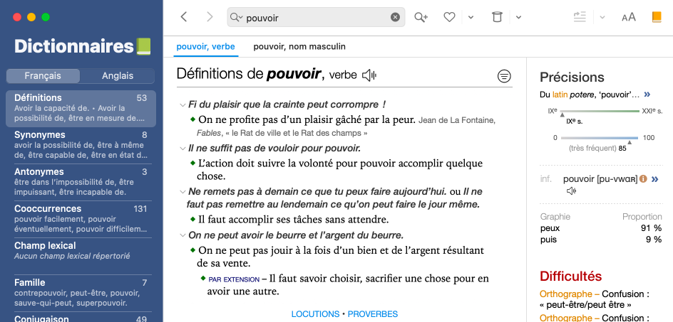 Proverbes listés dans le dictionnaires de définitions
