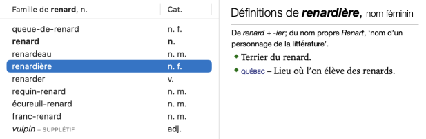 Dictionnaire de familles