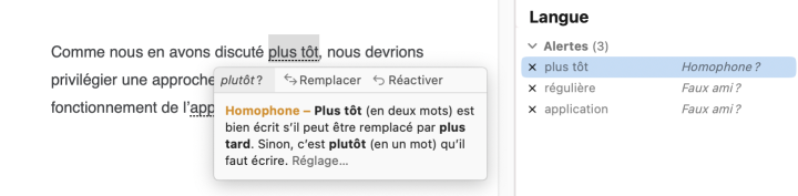 Mots dont l’alerte est masquée