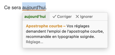 Souligné orangé gras