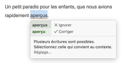 Souligné orangé ondulé