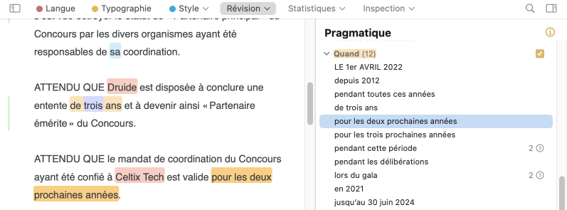 Filtre pragmatique Quand
