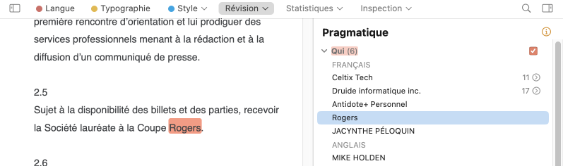 Filtre pragmatique Qui