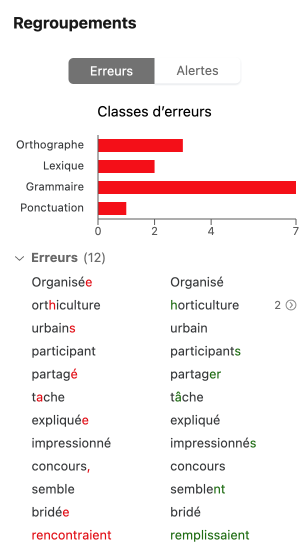 Filtre Regroupements