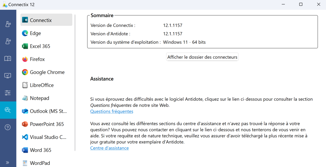 Onglet Diagnostics sur Windows