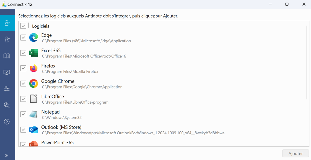 Intégration d’Antidote à vos logiciels sur Windows
