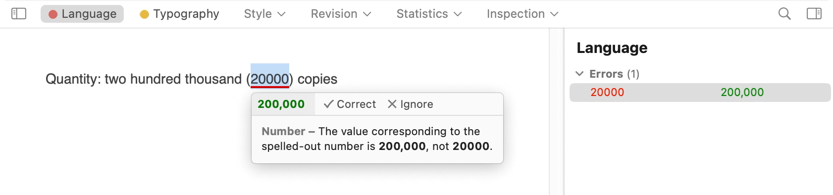 Equivalence error detection