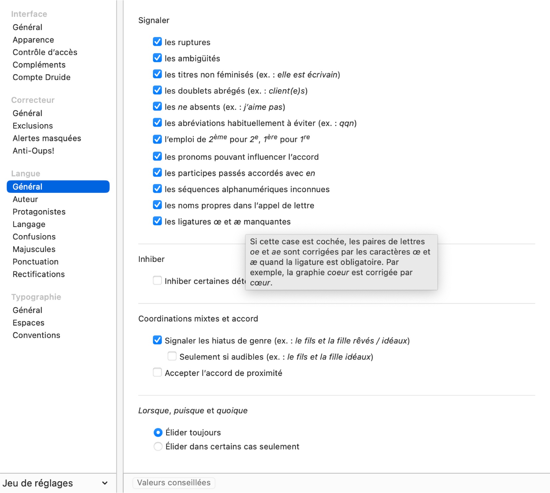 Ajustement des réglages | Guide d’utilisation