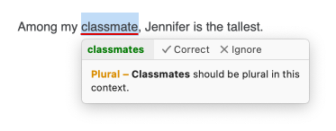 Solid red underlining
